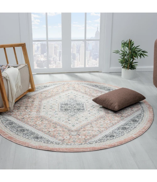 Rugs Town Dune Pink DUNEC 6ft. Round Rug