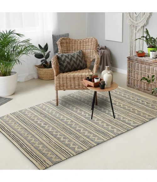 LR Home Earth Ivory EARTH 7ft.9in. x 9ft.9in. Rectangle Rug