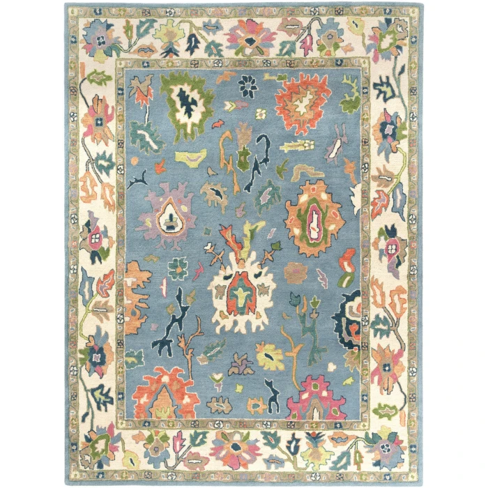 Rugs Town Blue ELIZE 7ft.9in. x 9ft.9in. Rectangle Rug