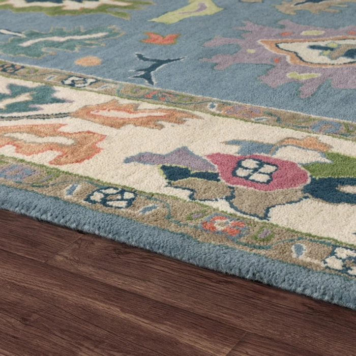 Rugs Town Blue ELIZE 7ft.9in. x 9ft.9in. Rectangle Rug