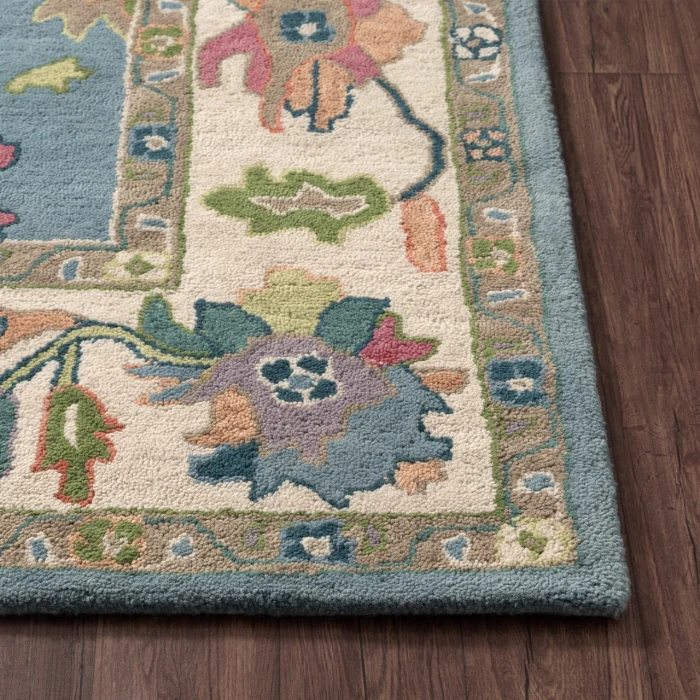 Rugs Town Blue ELIZE 7ft.9in. x 9ft.9in. Rectangle Rug