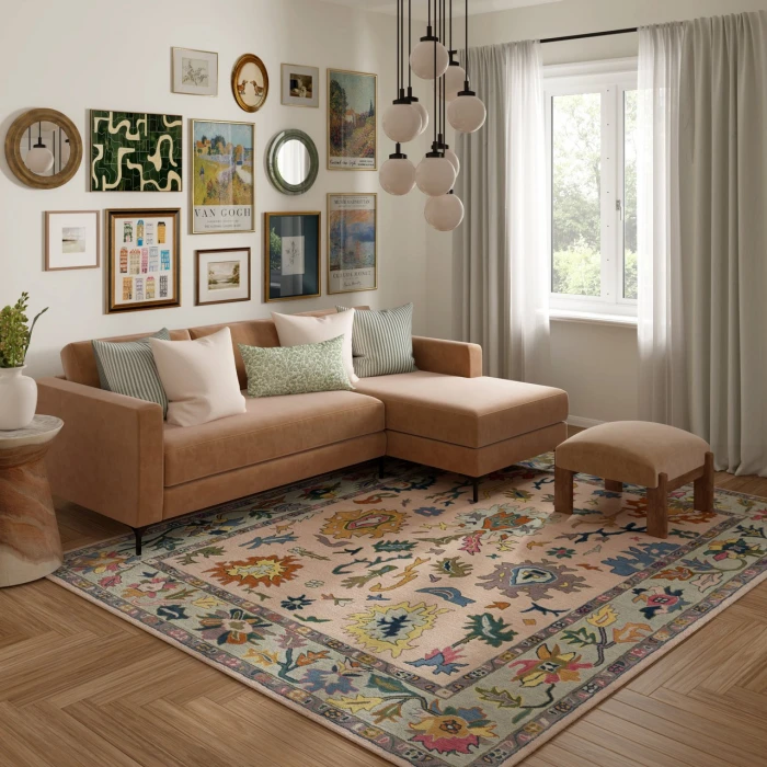 Rugs Town Pink ELIZE 5ft.9in. x 8ft.9in. Rectangle Rug