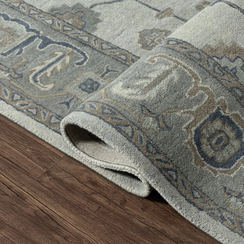 Rugs Town Blue ELIZE 7ft.9in. x 9ft.9in. Rectangle Rug