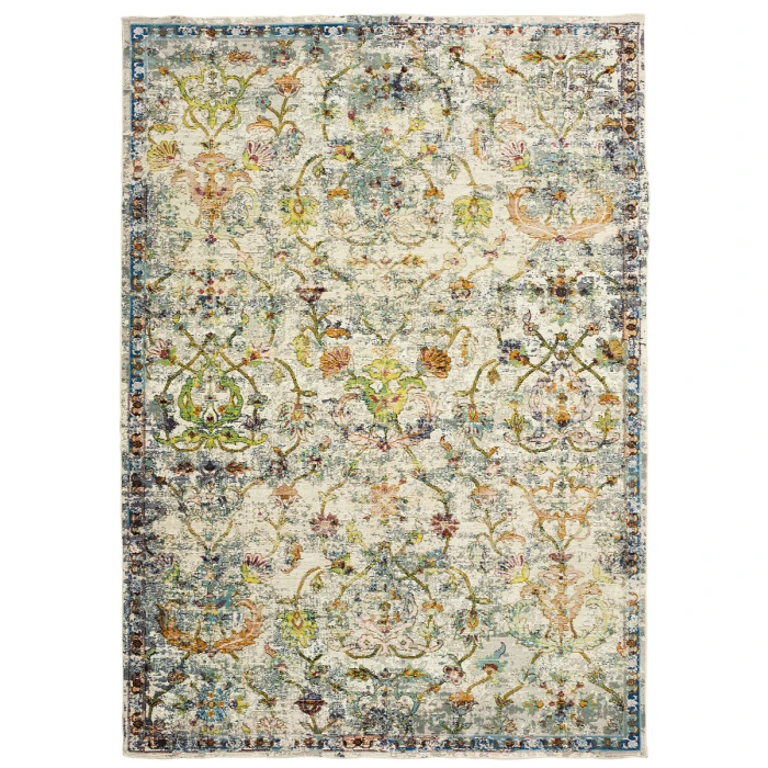 Rugs Town 81271 Green/ Multi 7ft. 9in. X 9ft. 9in. Rect. Rug