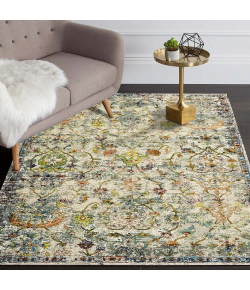 LR Home GALA 81271 Green/ Multi 7'9" X 9'9 Rect. Rug