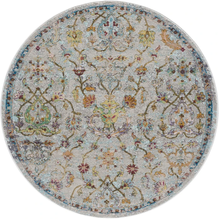 Rugs Town Gray GALAC 7ft.6in. Round Rug