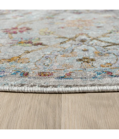 LR Home Gala Gray GALAC 7ft.6in. Round Rug