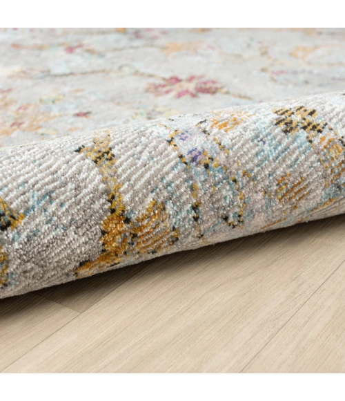 LR Home Gala Gray GALAC 7ft.6in. Round Rug