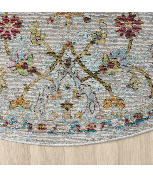 LR Home Gala Gray GALAC 7ft.6in. Round Rug