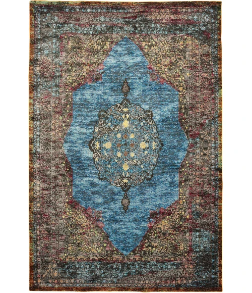 LR Home Gala Blue GALAC 1ft.10in. x 3ft. Rectangle Rug