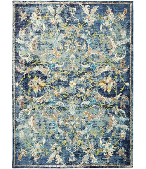 LR Home Gala Blue GALAC 6ft. x 9ft. Rectangle Rug