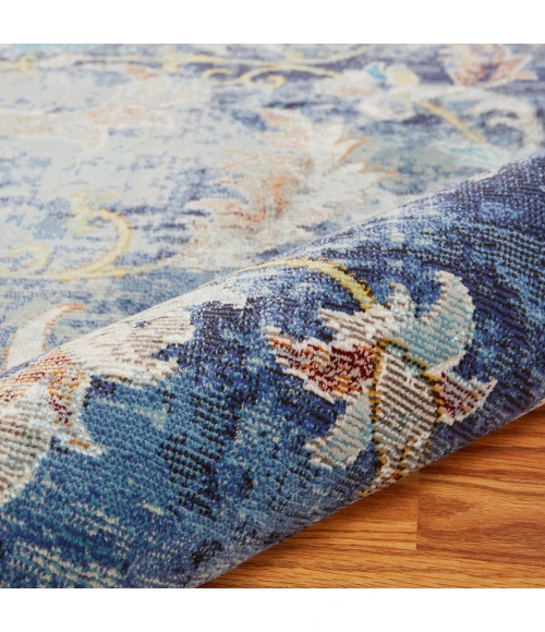 LR Home Gala Blue GALAC 7ft.6in. Round Rug