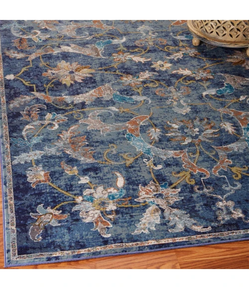 LR Home Gala Blue GALAC 6ft. x 9ft. Rectangle Rug