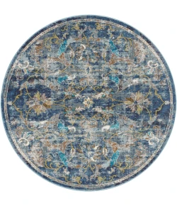 LR Home Gala Blue GALAC 7ft.6in. Round Rug