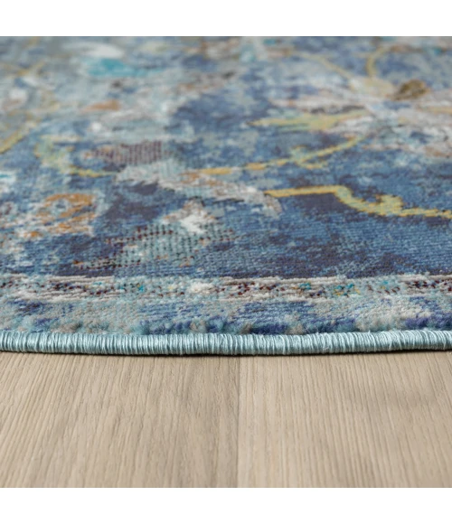 LR Home Gala Blue GALAC 7ft.6in. Round Rug