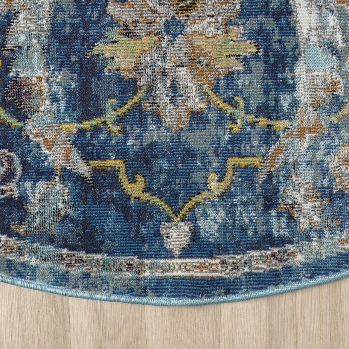 Rugs Town Blue GALAC 7ft.6in. Round Rug