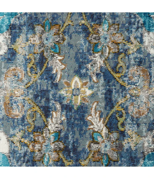 LR Home Gala Blue GALAC 7ft.6in. Round Rug