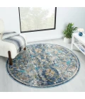 LR Home Gala Blue GALAC 7ft.6in. Round Rug