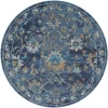 LR Home Gala Blue GALAC 7ft.6in. Round Rug