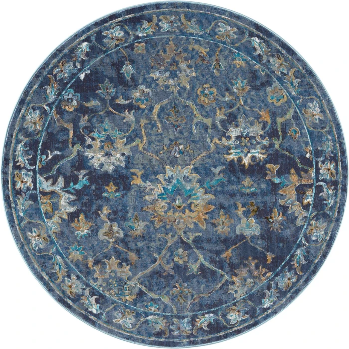 Rugs Town Blue GALAC 7ft.6in. Round Rug