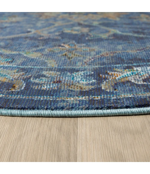 LR Home Gala Blue GALAC 7ft.6in. Round Rug