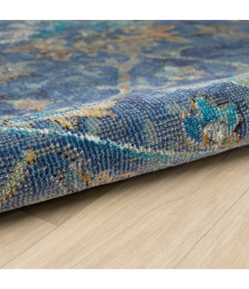 LR Home Gala Blue GALAC 7ft.6in. Round Rug