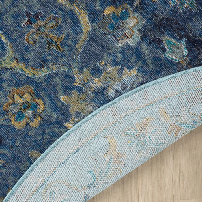 Rugs Town Blue GALAC 7ft.6in. Round Rug