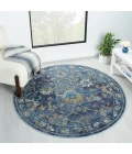 LR Home Gala Blue GALAC 7ft.6in. Round Rug