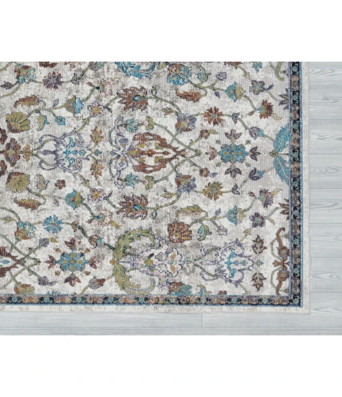 LR Home GALA 81375 Ivory Blue 8'-9" X 11'-9 Rect. Rug