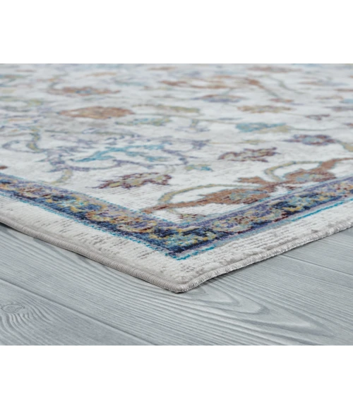 LR Home GALA 81375 Ivory Blue 8'-9" X 11'-9 Rect. Rug