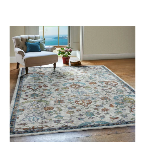 LR Home GALA 81375 Ivory Blue 8'-9" X 11'-9 Rect. Rug
