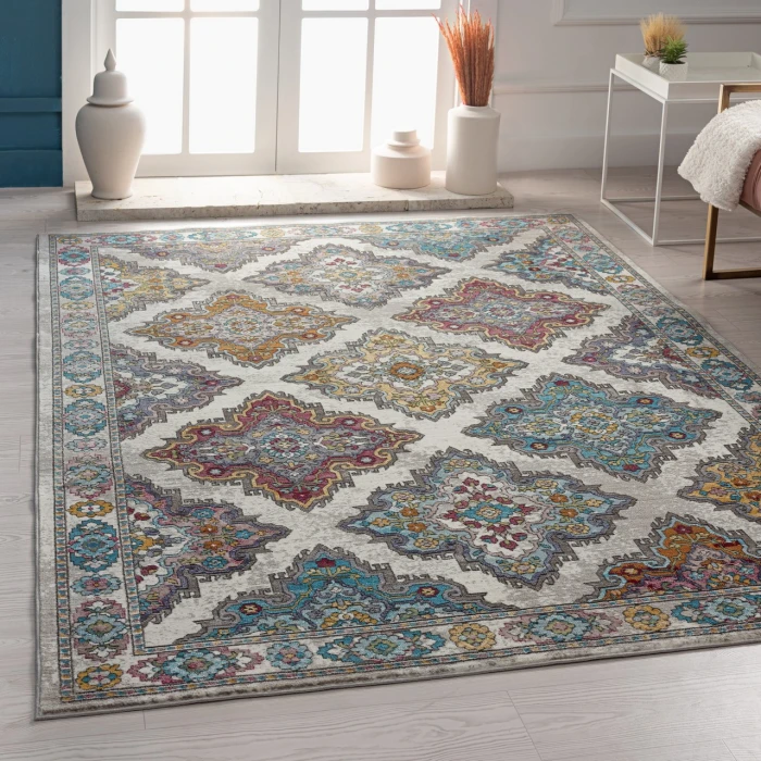Rugs Town Multicolored GALAC 7ft.6in. x 9ft.6in. Rectangle Rug