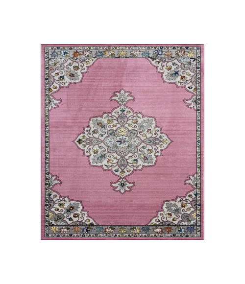 LR Home GALA 81384 Lilac/ White 7'-6" X 9'-6 Rect. Rug