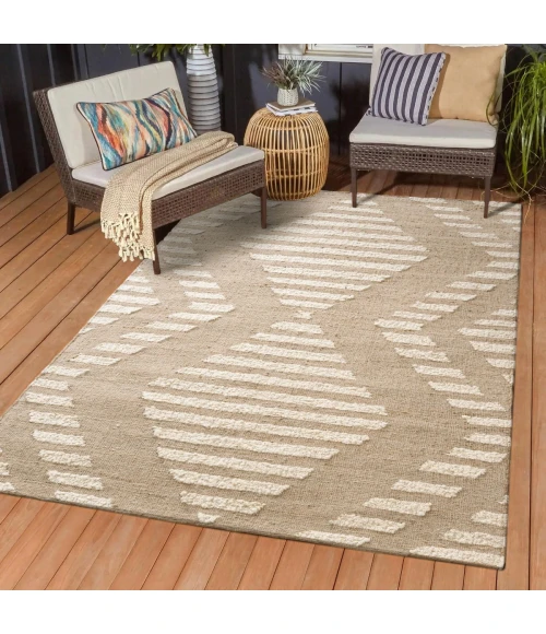 LR Home Geoblend Natural/Ivory 82517 2 ft. X 3 ft. Rect. Rug