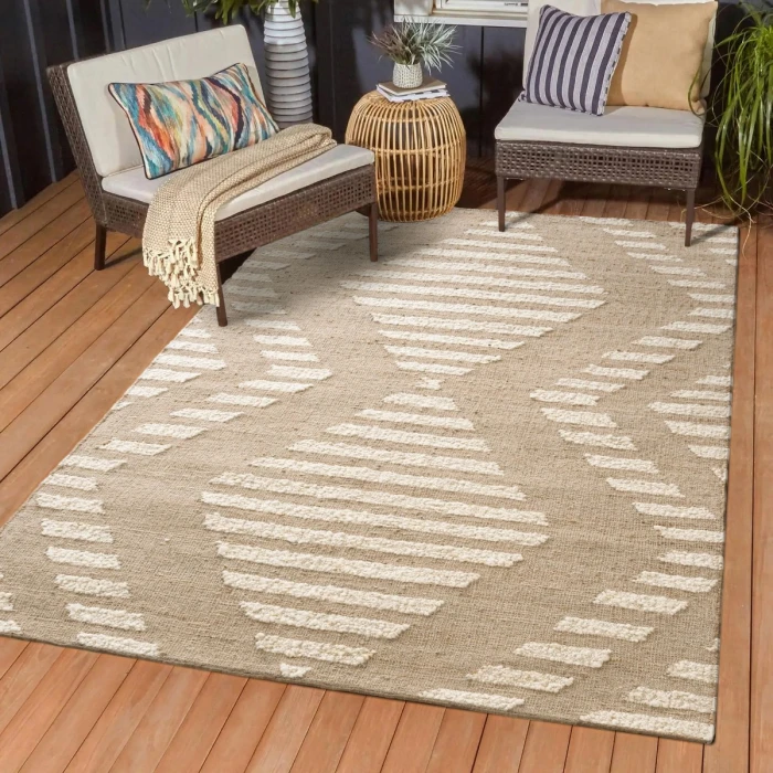 Rugs Town Natural/Ivory 82517 9 ft. X 12 ft. Rect. Rug