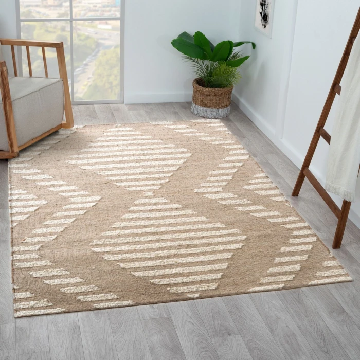 Rugs Town Natural/Ivory 82517 9 ft. X 12 ft. Rect. Rug