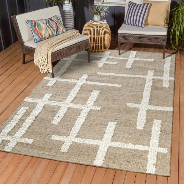 Rugs Town Natural/Ivory 82519 5 ft. X 7 ft. 9 in. Rect. Rug