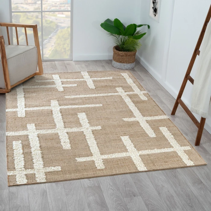 Rugs Town Natural/Ivory 82519 5 ft. X 7 ft. 9 in. Rect. Rug
