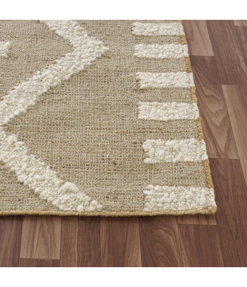 LR Home Geoblend Natural/Ivory 82522 7 ft. 9 in. X 9 ft. 9 in. Rect. Rug