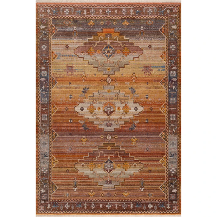 LR Home Holi 81771 Red/ Yellow 4' X 6' Rect. Rug