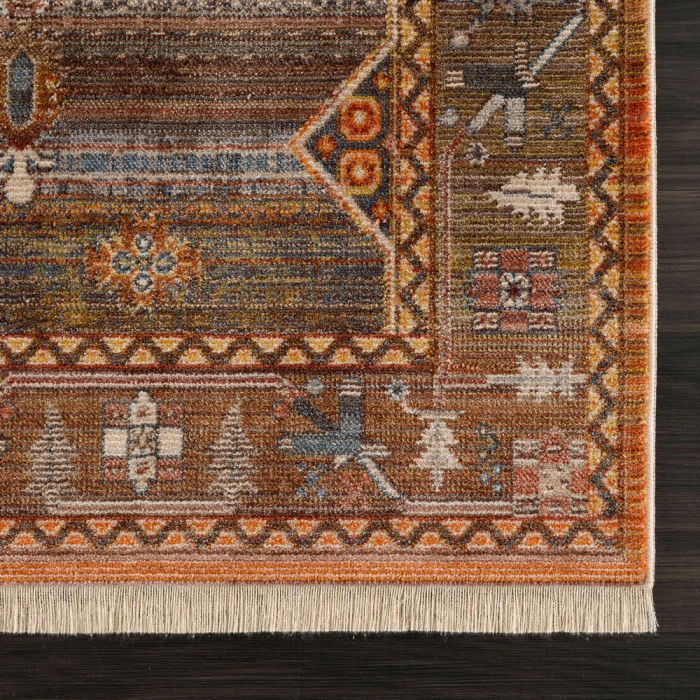 LR Home Holi 81771 Red/ Yellow 2' X 6' Rect. Rug