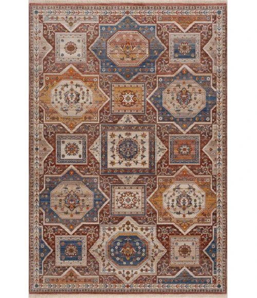 LR Home Holi Red HOLIC 9ft. x 12ft. Rectangle Rug