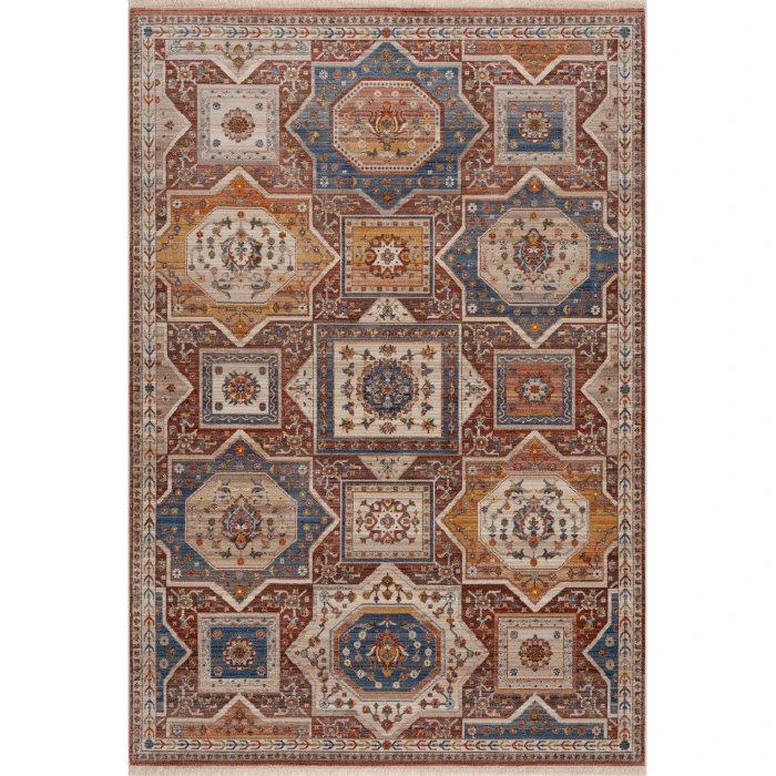 Rugs Town Red HOLIC 9ft. x 12ft. Rectangle Rug