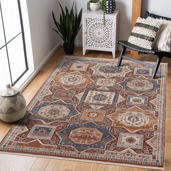 Rugs Town Red HOLIC 9ft. x 12ft. Rectangle Rug