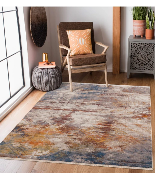 LR Home Holi 81773 Gray/ Multi 5' X 8' Rect. Rug