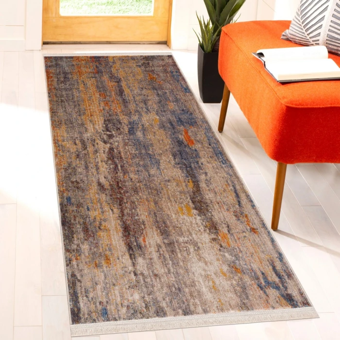 Rugs Town 81774 Beige/ Blue 2' X 6' Rect. Rug