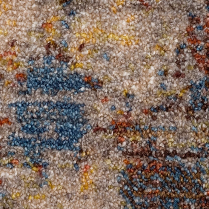 Rugs Town 81774 Beige/ Blue 2' X 6' Rect. Rug