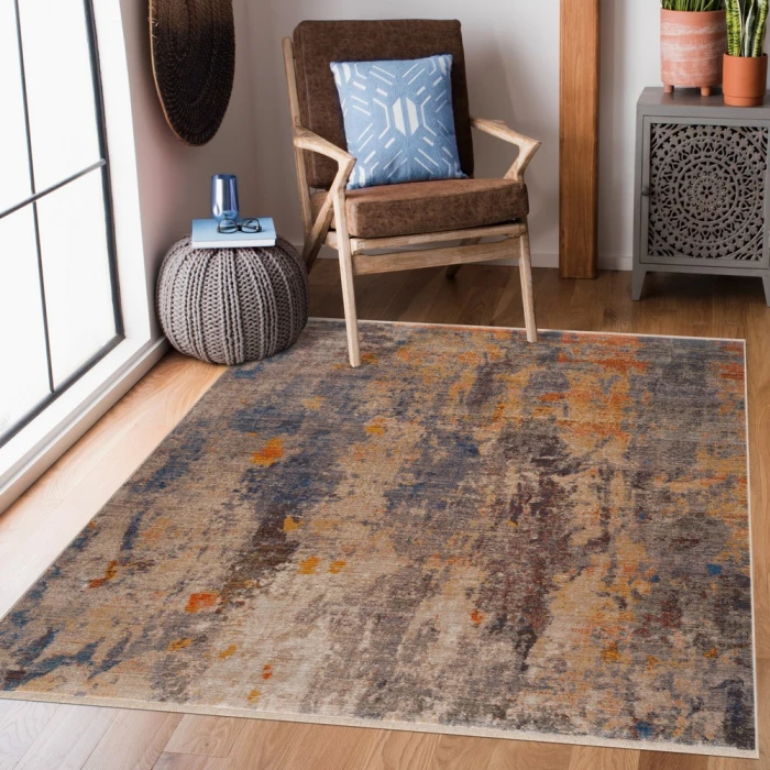 LR Home Holi 81774 Beige/ Blue 9' X 12' Rect. Rug