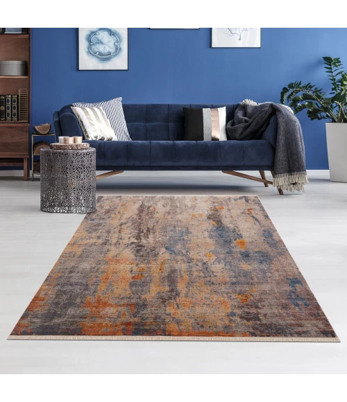 LR Home Holi 81774 Beige/ Blue 9' X 12' Rect. Rug