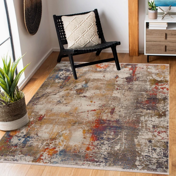 Rugs Town 81776 Gray/ Multi 4' X 6' Rect. Rug